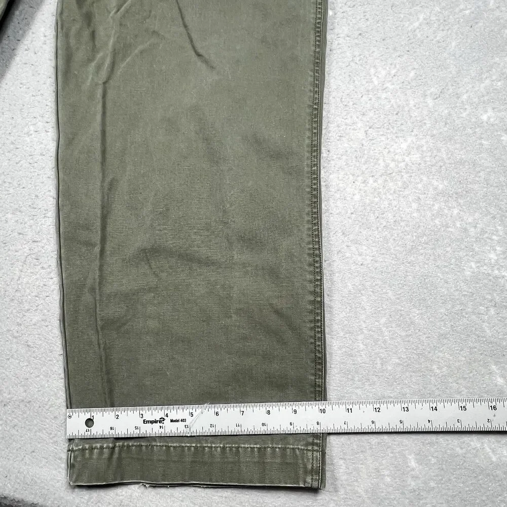 Vintage Old Navy Khakis Pants Mens 40 Green Cotton Straight Leg Pockets